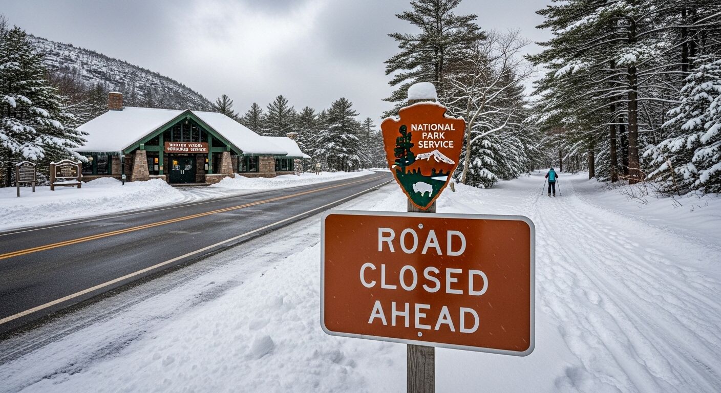 Pembacaan tanda Layanan Taman Nasional 