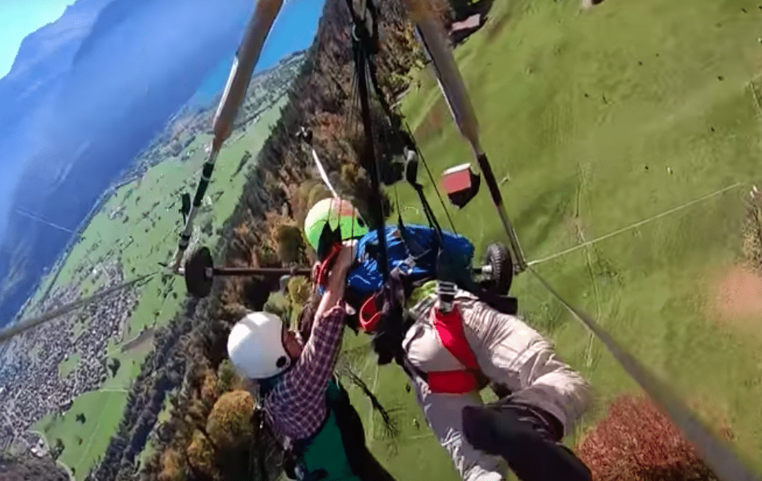 hang glider not strapped in youtube