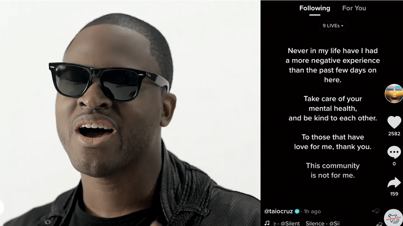 Internet Trolls Force Dynamite Singer Taio Cruz To Leave Tiktok