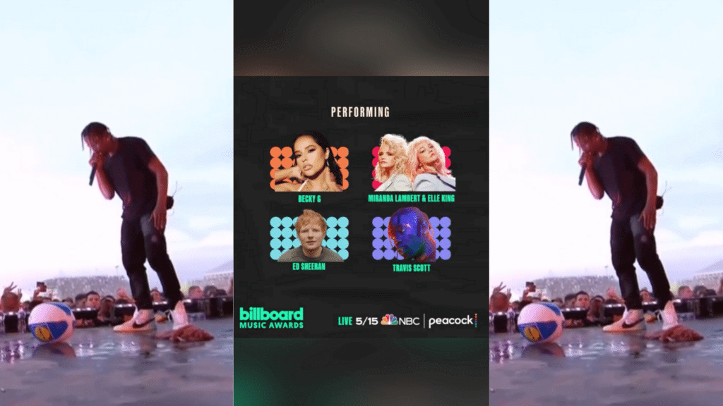 Billboard Music Awards performers Becky G, Miranda Lambert & Elle King, Ed Sheeran, Travis Scott with live broadcast details.