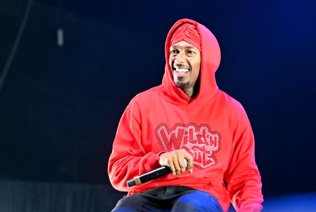 Nick Cannon performs onstage during opening night of Nick Cannon Presents: MTV Wild 'N Out Live at Cellairis Amphitheatre at Lakewood on May 20, 2022 in Atlanta, Georgia.
