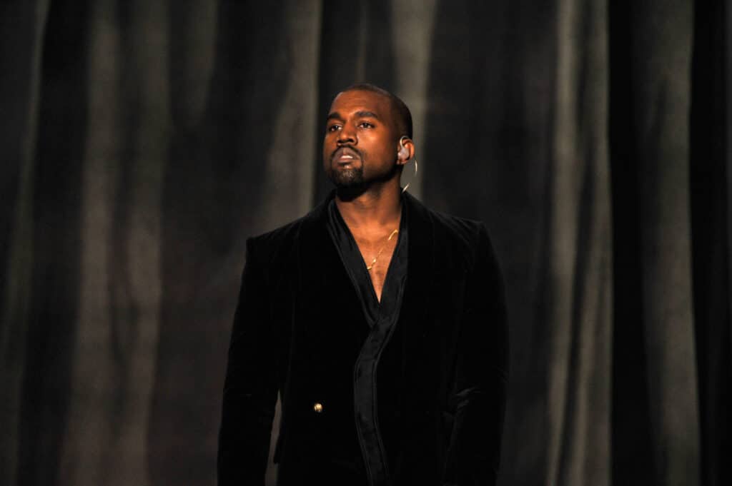 Recording artist Kanye West performs onstage during The 57th Annual GRAMMY Awards at the STAPLES Center on February 8, 2015 in Los Angeles, California.