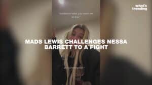 Mads Lewis challenges Nessa Barrett to a girl vs girl boxing match in a social media video.