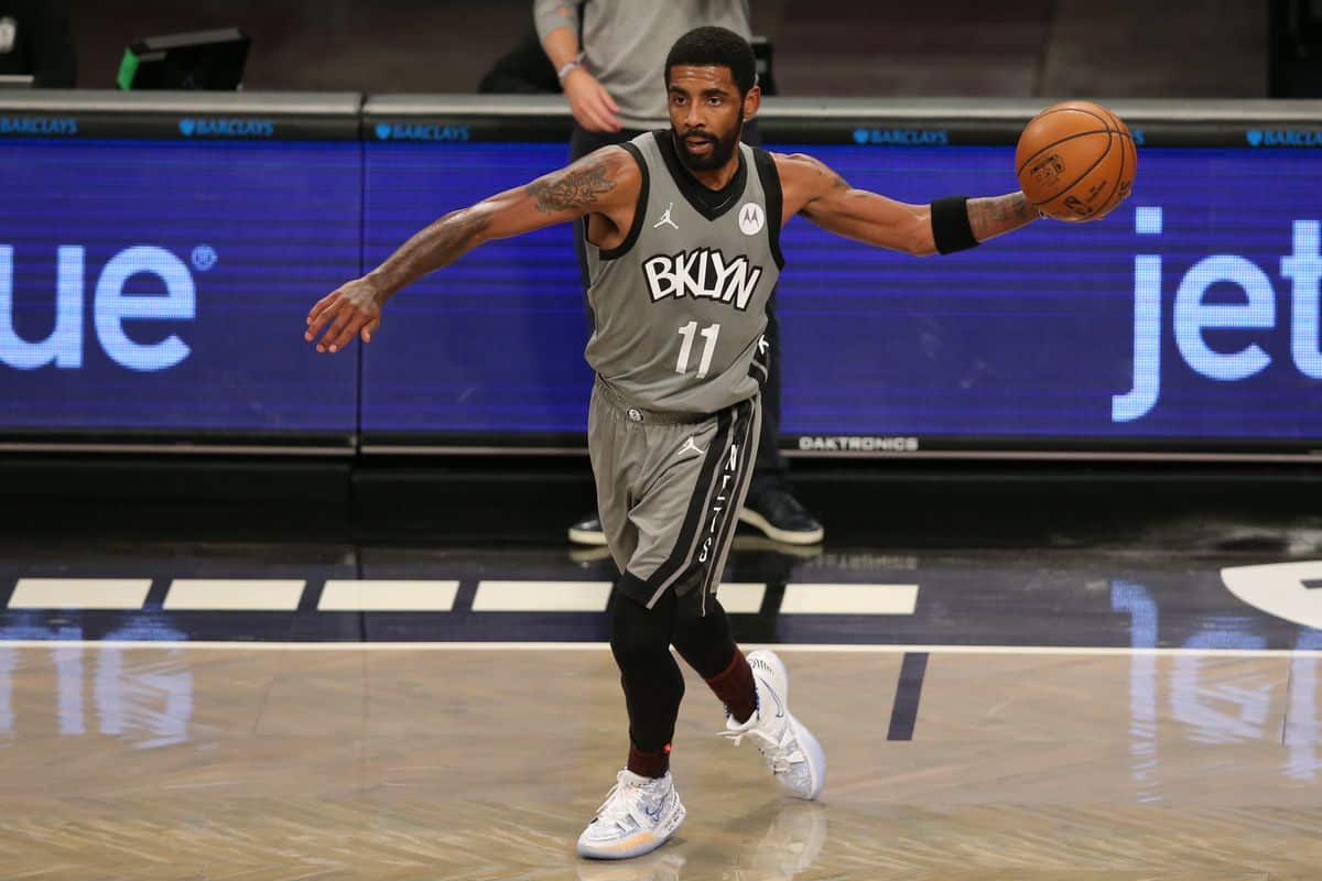 Irving in a 2021 Brooklyn Nets game
