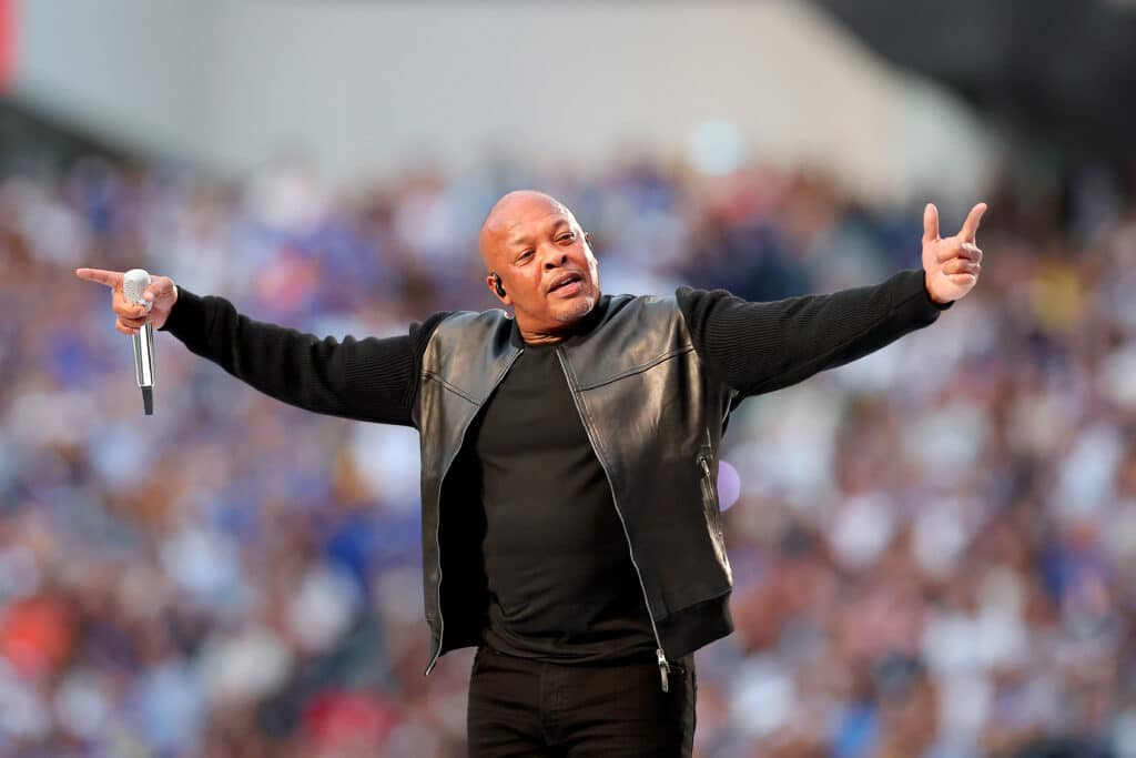 Dr. Dre Performs at the 2022 Super Bowl Half Time Show.