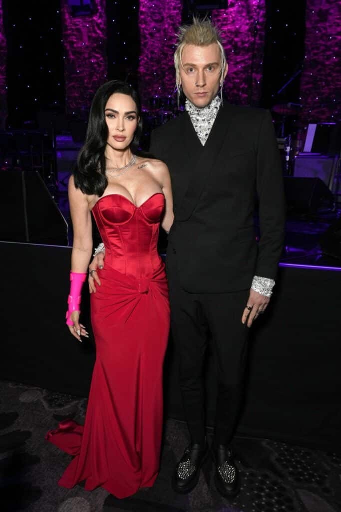 Megan Fox ​and Machine Gun Kelly attend the Pre-GRAMMY Gala & GRAMMY Salute to Industry Icons Honoring Julie Greenwald and Craig Kallman on February 04, 2023 in Los Angeles, California. 