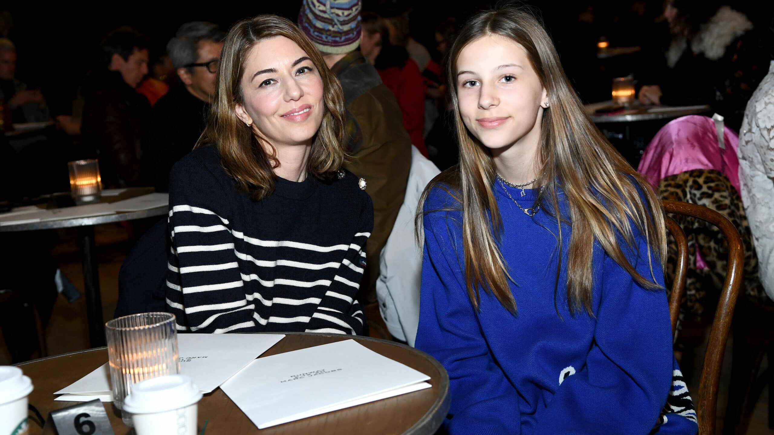 NEW YORK, NEW YORK - FEBRUARY 12: Sofia Coppola and Romy Mars attend the Marc Jacobs Fall 2020 runway show during New York Fashion Week on February 12, 2020 in New York City.