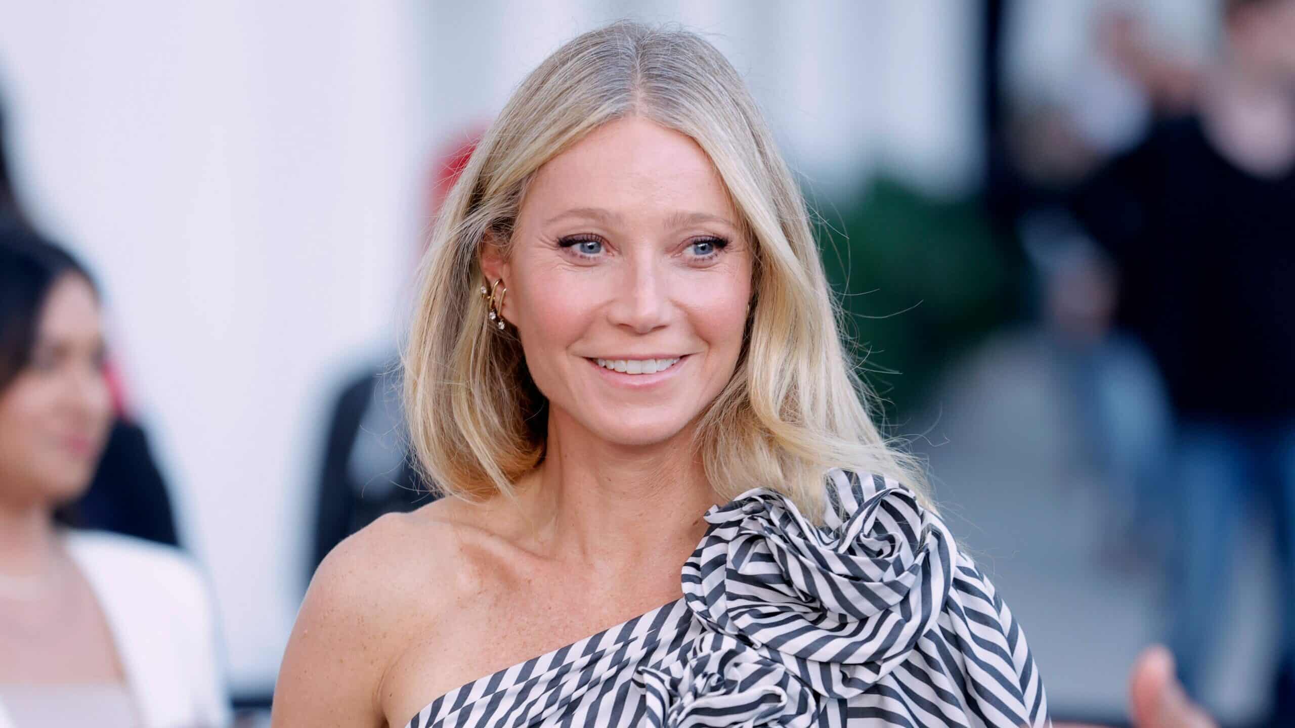 Gwyneth Paltrow attends Veuve Clicquot Celebrates 250th Anniversary with Solaire Exhibition on October 25, 2022 in Beverly Hills, California.