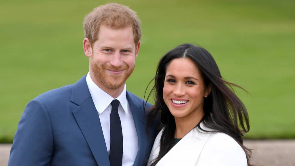 Prince Harry and Meghan Markle attend an official photocall to announce their engagement at The Sunken Gardens at Kensington Palace on November 27, 2017 in London, England. Prince Harry and Meghan Markle have been a couple officially since November 2016 and are due to marry in Spring 2018.