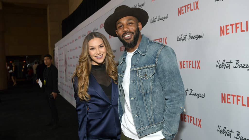 Allison Holker and Stephen Boss attend the Los Angeles premiere screening of "Velvet Buzzsaw" at American Cinematheque's Egyptian Theatre on January 28, 2019 in Hollywood, California.