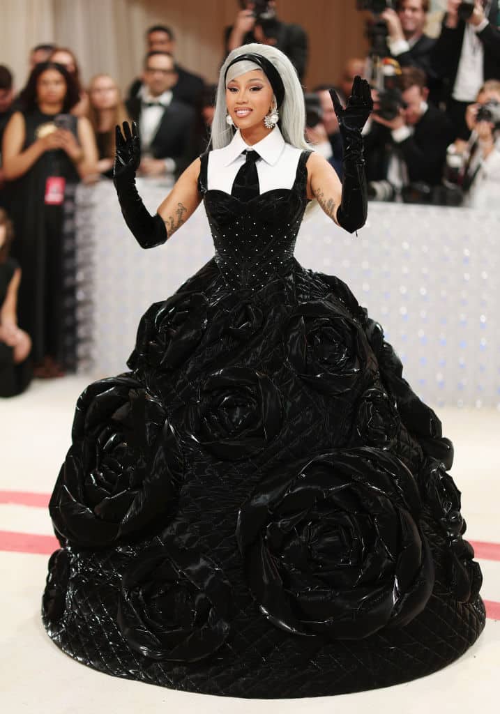 Cardi B at the 2023 Met Gala: Karl Lagerfeld: A Line of Beauty held at the Metropolitan Museum of Art on May 1, 2023 in New York, New York.