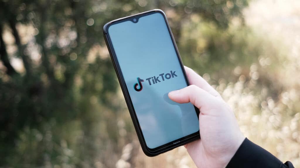 In this photo illustration a TikTok logo seen displayed on a smartphone screen in Athens, Greece on May 7, 2023.