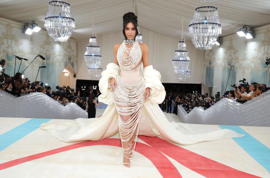 Kim Kardashian attends The 2023 Met Gala Celebrating "Karl Lagerfeld: A Line Of Beauty" at The Metropolitan Museum of Art on May 01, 2023 in New York City. 