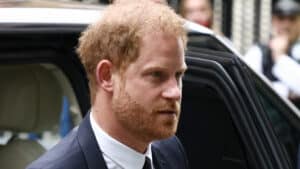 Britain's Prince Harry, Duke of Sussex, arrives to the Royal Courts of Justice, Britain's High Court, in central London on June 6, 2023. Prince Harry is expected to take the witness stand as part of claims against a British tabloid publisher, the latest in his legal battles with the press. King Charles III's younger son will become the first senior British royal to give evidence in court for more than a century when he testifies against Mirror Group Newspapers (MGN).