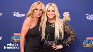 Britney Spears and Jamie Lynn Spears posing together at the Radio Disney Music Awards event.