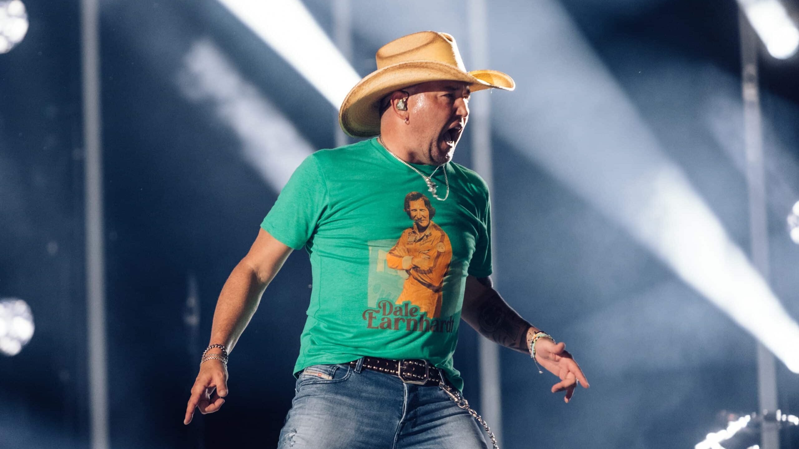 Jason Aldean at Day 3 of the CMA Fest held on June 10, 2023 in Nashville, Tennessee.