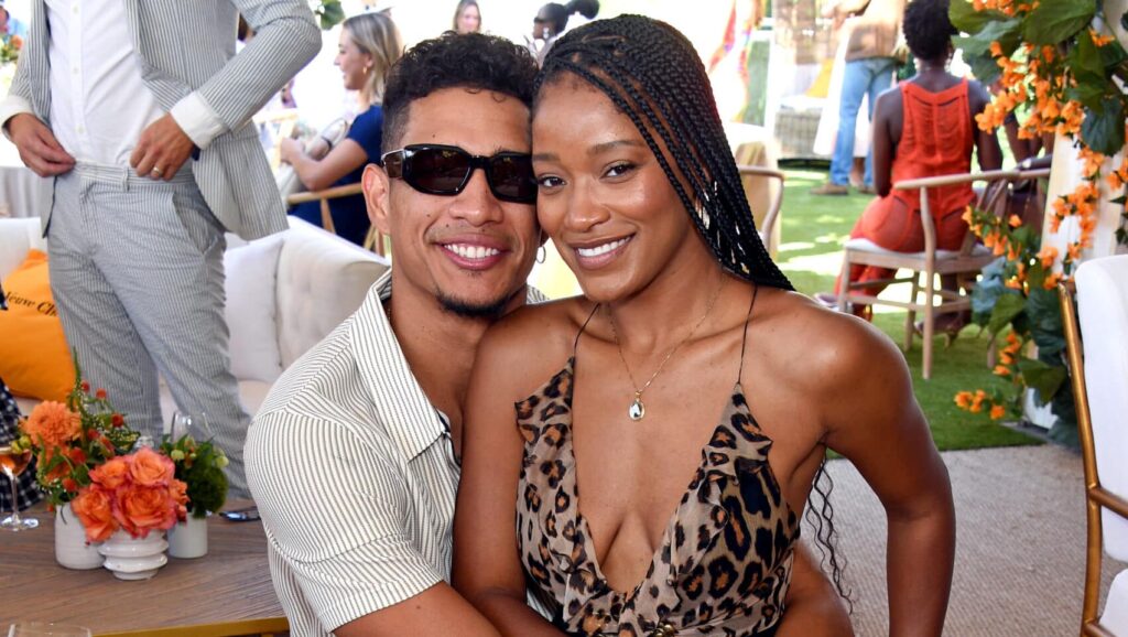 Darius Daulton Jackson and Keke Palmer attend the Veuve Clicquot Polo Classic Los Angeles at Will Rogers State Historic Park on October 02, 2021 in Pacific Palisades, California