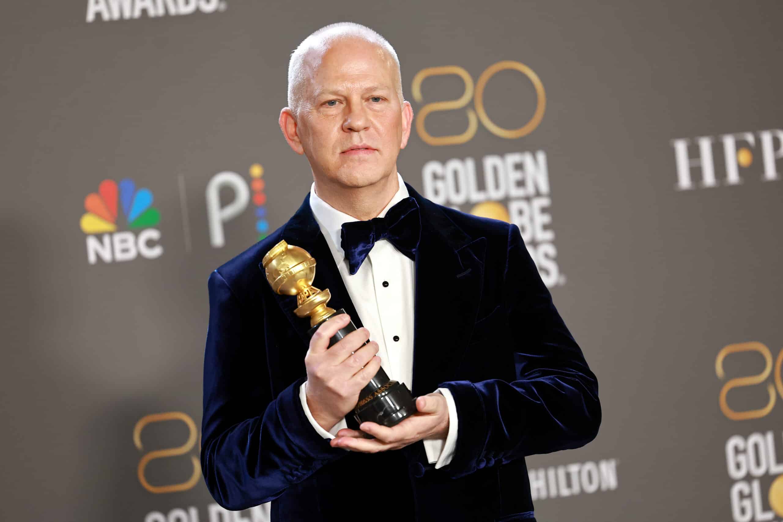 BEVERLY HILLS, CALIFORNIA - JANUARY 10: Ryan Murphy poses with the Carol Burnett Award in the press room during the 80th Annual Golden Globe Awards at The Beverly Hilton on January 10, 2023 in Beverly Hills, California.