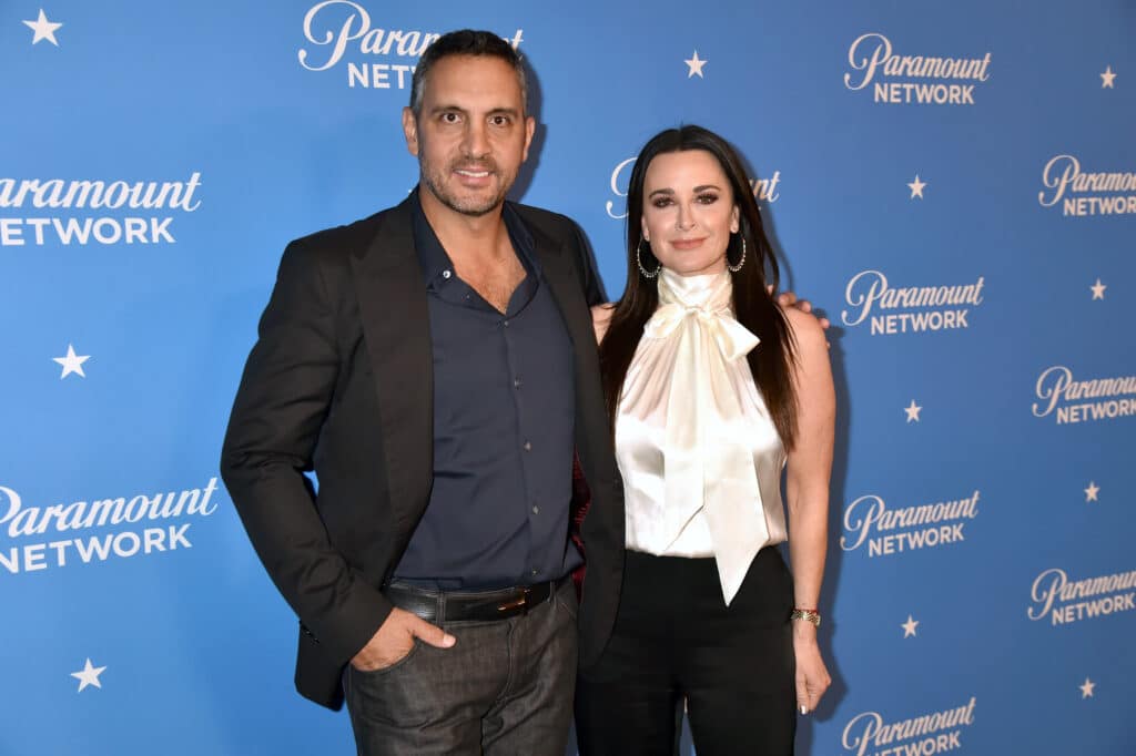 Mauricio Umansky (L) and Kyle Richards attend Paramount Network launch party at Sunset Tower on January 18, 2018 in Los Angeles, California.