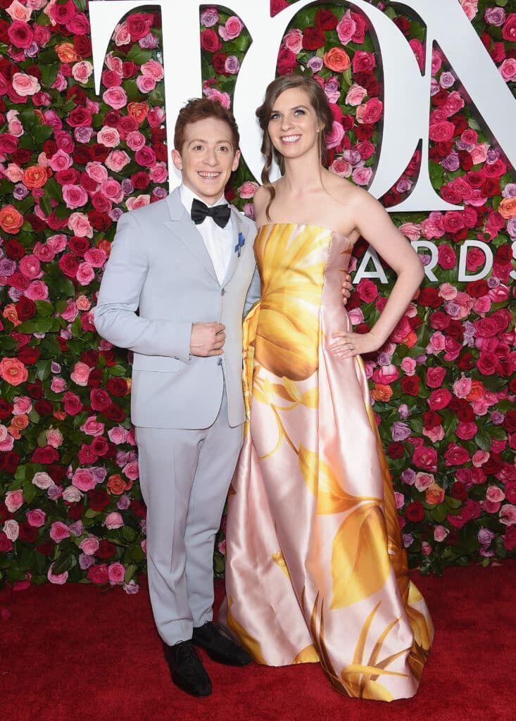 Ethan Slater (L) attends the 72nd Annual Tony Awards at Radio City Music Hall on June 10, 2018 in New York City.