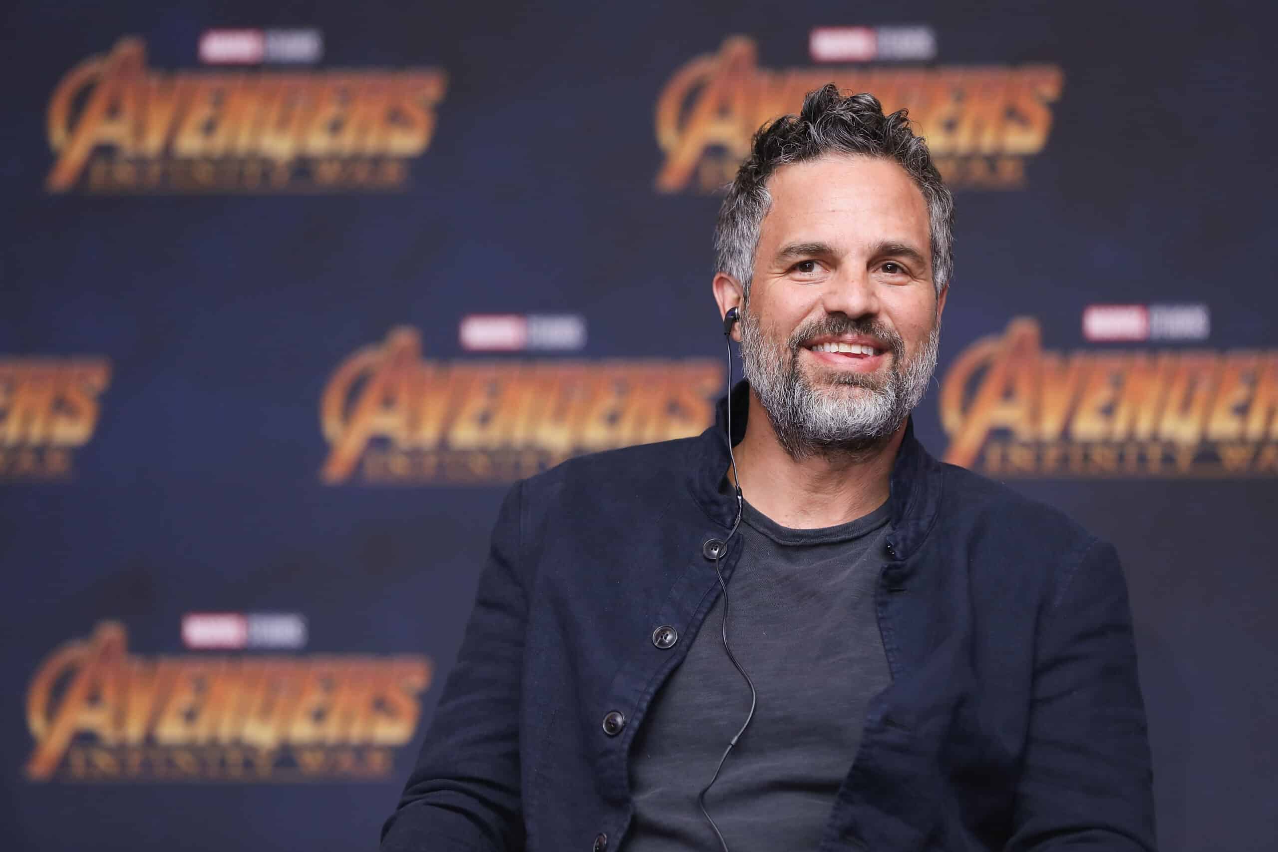 Actor Mark Ruffalo attends a press conference to promote the film "Avengers: Infinity War" at Four Seasons Hotel on April 5, 2018 in Mexico City, Mexico