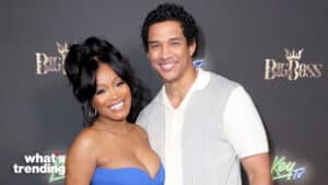 Keke Palmer and Orlando James smiling at Big Boss event with What’s Trending and Key TV logos in background