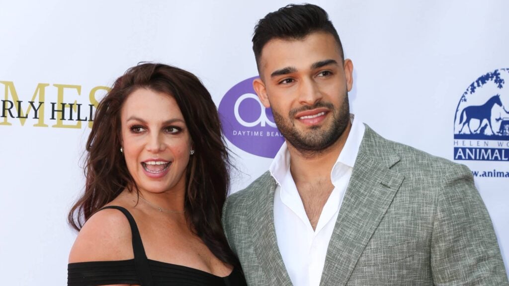LOS ANGELES, CALIFORNIA - SEPTEMBER 20: Britney Spears (L) and Sam Asghari (R) attend the 2019 Daytime Beauty Awards at The Taglyan Complex on September 20, 2019 in Los Angeles, California.