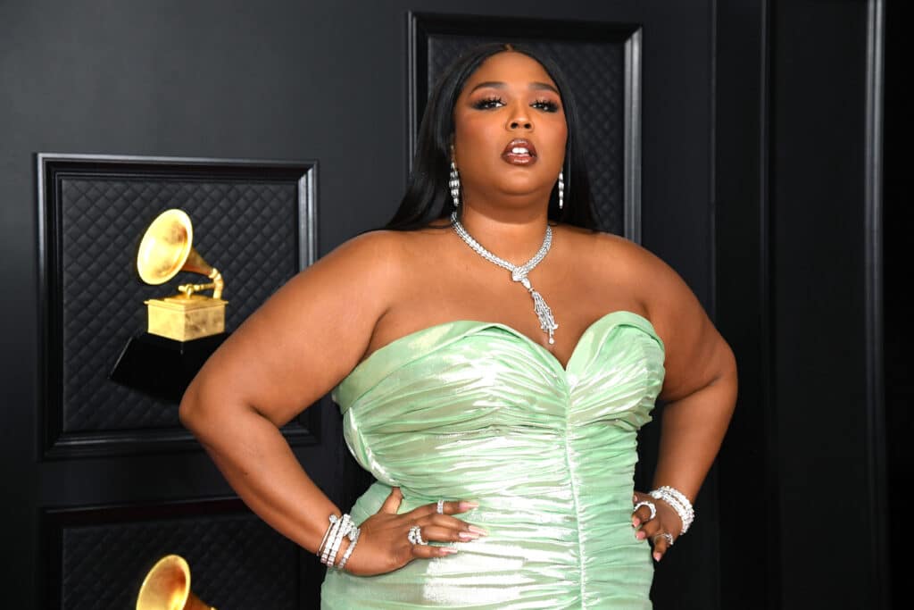 Lizzo attends the 63rd Annual GRAMMY Awards at Los Angeles Convention Center on March 14, 2021 in Los Angeles, California.