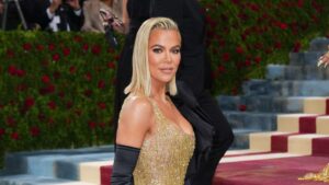 Khloe Kardashian attends The 2022 Met Gala Celebrating "In America: An Anthology of Fashion" at The Metropolitan Museum of Art on May 02, 2022 in New York City.