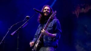 CARDIFF, WALES - JULY 06: Hozier performs at Cardiff Castle on July 06, 2023 in Cardiff, Wales.