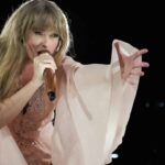 SANTA CLARA, CALIFORNIA - JULY 28: EDITORIAL USE ONLY Taylor Swift performs onstage during Taylor Swift | The Eras Tour at Levi's Stadium on July 28, 2023 in Santa Clara, California.