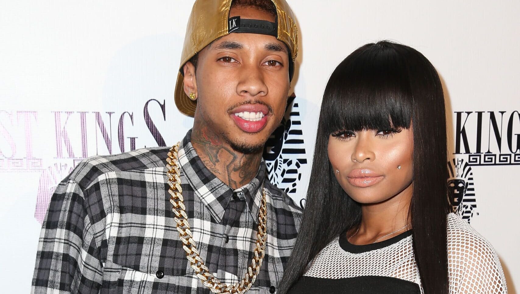 Rapper Tyga (L) and Blac Chyna attend the exclusive press preview of Tyga's new store, Last Kings Flagship Store, on February 20, 2014 in Los Angeles, California.