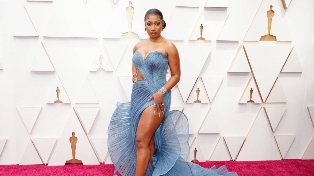 Megan Thee Stallion attends the 94th Annual Academy Awards at Hollywood and Highland on March 27, 2022 in Hollywood, California. 