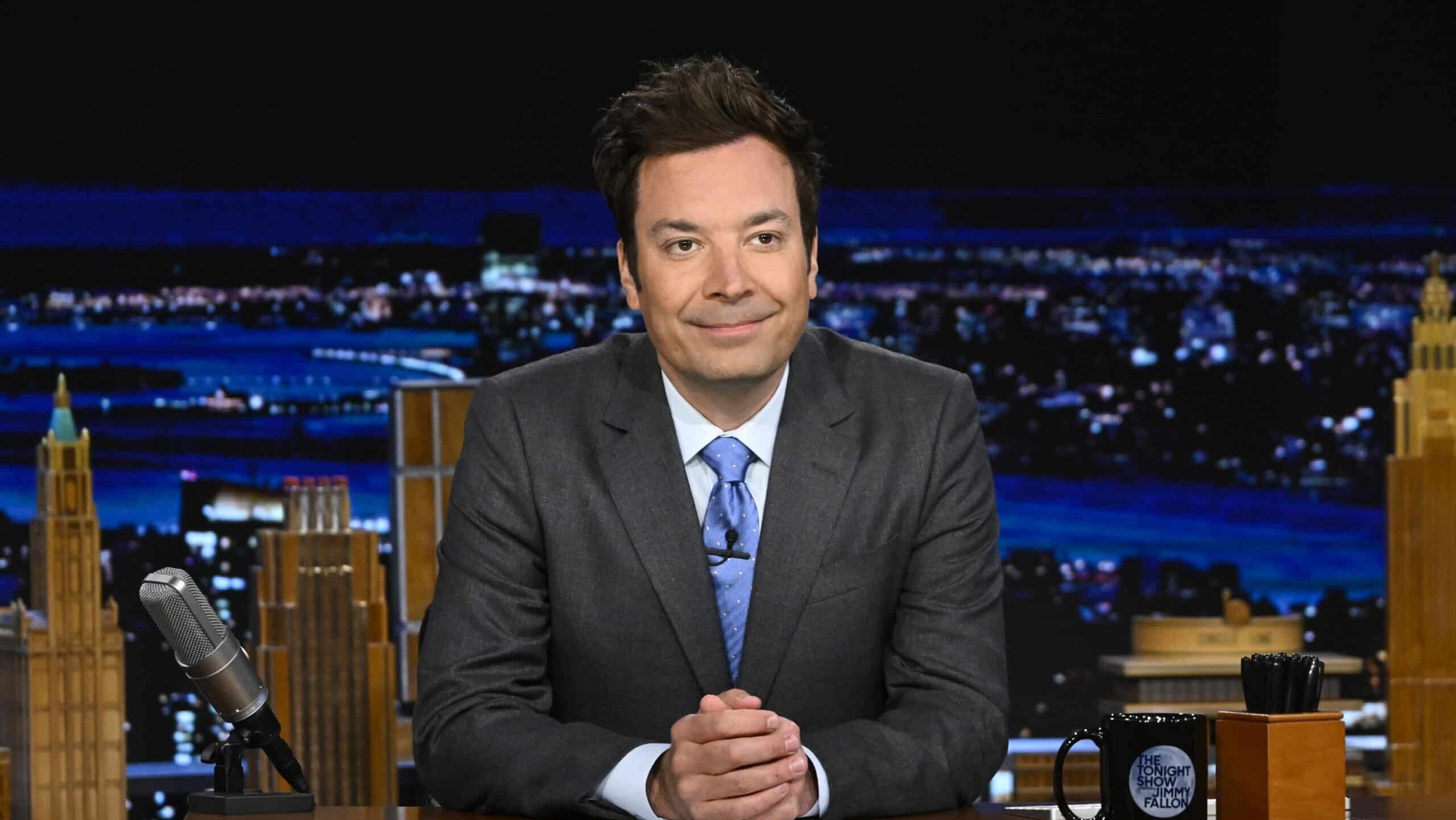 THE TONIGHT SHOW STARRING JIMMY FALLON -- Episode 1843 -- Pictured: Host Jimmy Fallon during chit-chat on Monday, May 1, 2023 --
