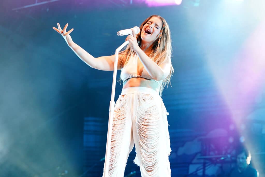 Maren Morris performs onstage during day one of the Pilgrimage Music & Cultural Festival on September 25, 2021 in Franklin, Tennessee.