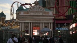 The New York-New York hotel and casino in Las Vegas, Nevada, US, on Friday, July 28, 2023. MGM Resorts International is scheduled to release earnings figures on August 2.