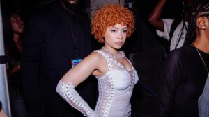 NEWARK, NEW JERSEY - SEPTEMBER 12: Ice Spice attends the 2023 MTV Video Music Awards at Prudential Center on September 12, 2023 in Newark, New Jersey.