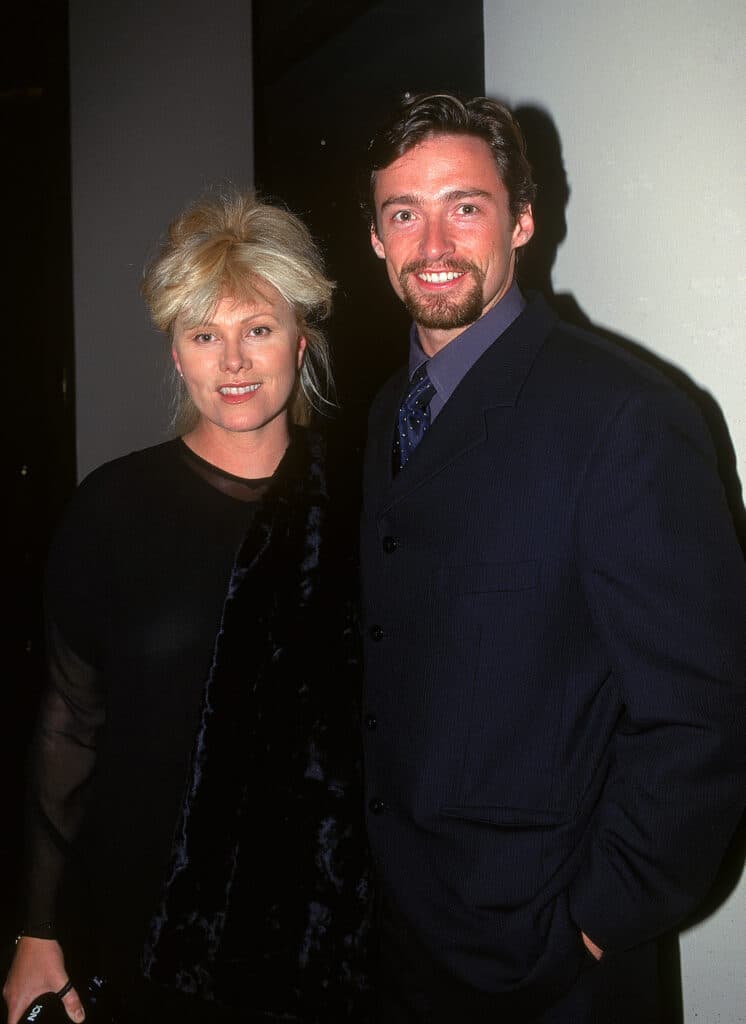 Actor Hugh Jackman (R) and his wife Deborra-Lee Furness attend the Variety Club Heart Awards July 18, 1997 in Sydney, Australia.