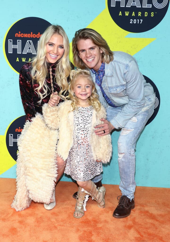 Savannah LaBrant, Everleigh LaBrant and Cole LaBrant attend the Nickelodeon Halo Awards 2017 at Pier 36 on November 4, 2017 in New York City.