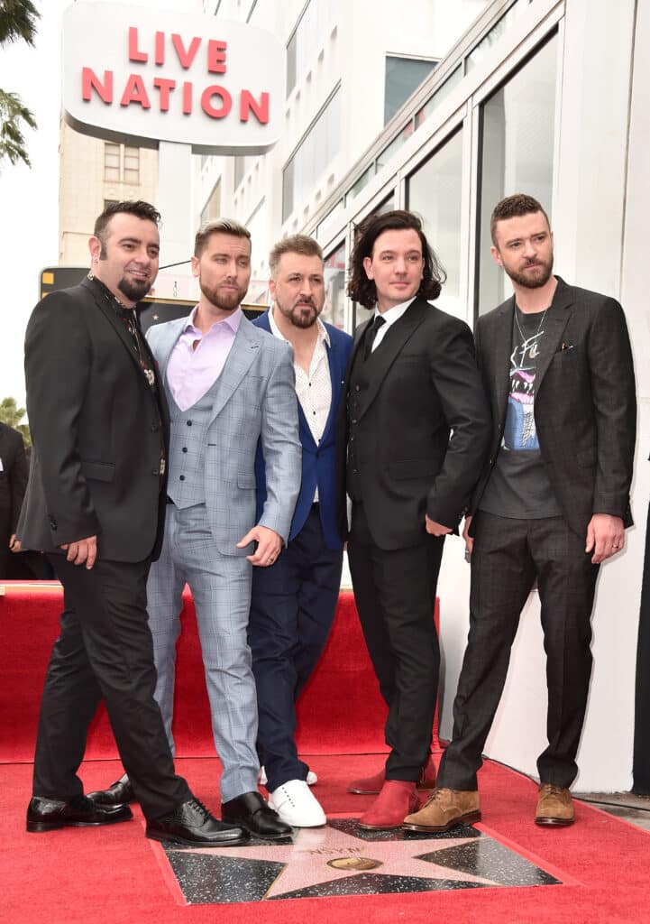 Members of the iconic 90's boyband *NSYNC, Chris Kirkpatrick, Lance Bass, JC Chasez, Joey Fatone and Justin Timberlake were honored with a star on the Hollywood Walk of Fame on April 30, 2018 in Hollywood, California.
