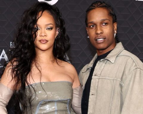 Rihanna with A$AP Rocky.