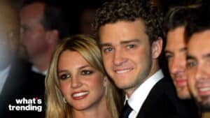 Britney Spears and Justin Timberlake smiling together at a formal event