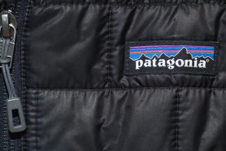 SANTA FE, NEW MEXICO - OCTOBER 7, 2020: A woman wears a Patagonia jacket.