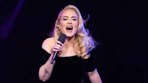 LAS VEGAS, NEVADA - NOVEMBER 18: Adele performs onstage during the "Weekends with Adele" Residency Opening at The Colosseum at Caesars Palace on November 18, 2022 in Las Vegas, Nevada.
