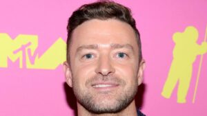 NEWARK, NEW JERSEY - SEPTEMBER 12: Justin Timberlake attends the 2023 MTV Video Music Awards at Prudential Center on September 12, 2023 in Newark, New Jersey.