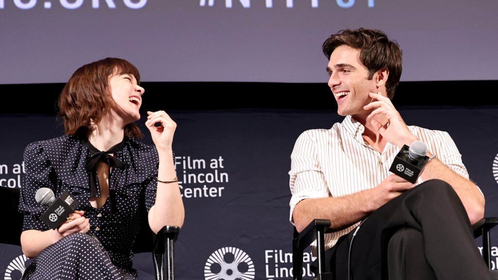 NEW YORK, NEW YORK - OCTOBER 06: Cailee Spaeny and Jacob Elordi attend the 61st New York Film Festival - "Priscilla" Press Conference at Walter Reade Theater on October 06, 2023 in New York City.