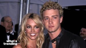 Britney Spears and Justin Timberlake posing together at a formal event