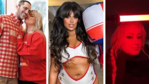 (From left to right) Trisha Paytas, Drew Afualo, and Brittany Broski show off their Halloween costumes online.
