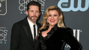 Brandon Blackstock (L) and Kelly Clarkson attend the 25th Annual Critics' Choice Awards at Barker Hangar on January 12, 2020 in Santa Monica, California.