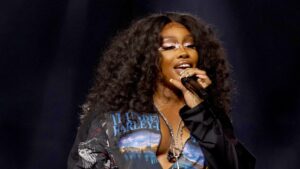 SZA performs onstage at Spotify’s Night of Music party during VidCon 2022 at Anaheim Convention Center on June 25, 2022 in Anaheim, California.